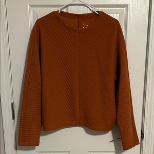 A New Day Women's Orange Quilted Sweatshirt